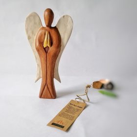 Statuetă Înger din lemn – Atrage iubirea – 20 cm
